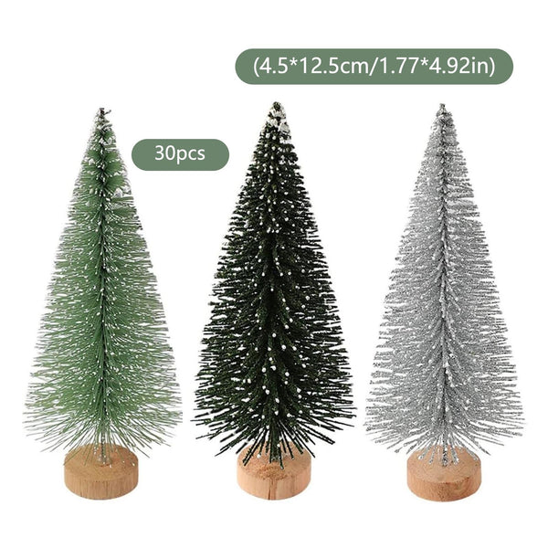 Mini Christmas trees size about 4.5 x 12.5 cm, 30 pieces