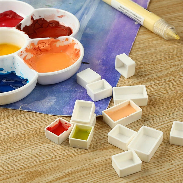 UP 240PCS Watercolor Artist Empty Pan Half Pans For Painting Palette Grid Pan AU