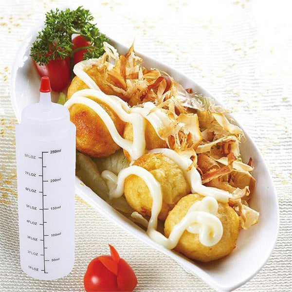 30PCS 250ML Food Grade Squeeze Bottles Cookie Decorating Sauce Bottles
