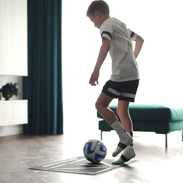2x Football Training Mat Non Slip Kid Adult Dribble Training Carpet Sports