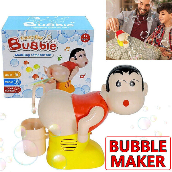 Bubble Maker Toy The Funny Music Automatic Fart Bubble Blower kids love Lights