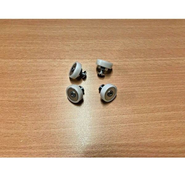 Set of 4 Shower Screen Door Rollers Runners Wheels Spare Parts FLAT Profile Top