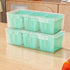 2 sets of reusable food storage containers with LIDS including 3 square draining