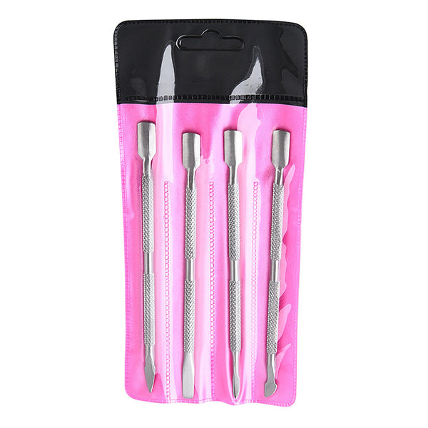 4-12PCS (1-3Sets) Cuticle Pusher Metal Stainless Steel Kit Nail Art Tools New AU