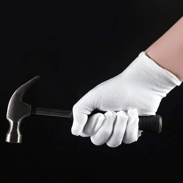 5 Pairs Handling Work Hands Protector Soft Costume Jewellery Cotton White Gloves