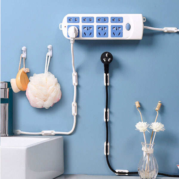 10X Plastic Cable Management Clip And Suitable For Home Office Organization  A