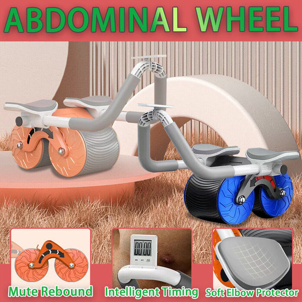 Elbow AB Roller Wheel Equipment Abdominal Core Strength Training Gym Fitness LCD