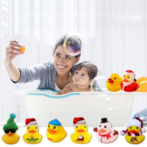 Christmas 24 Days Advent Calendar 24 Rubber Ducks for Boys Girls Ducky Bath Toy