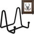 5 Pack 3 Inch Metal Display Stands – Black Plate Holder Picture Easel for Photos, Frames and Decor