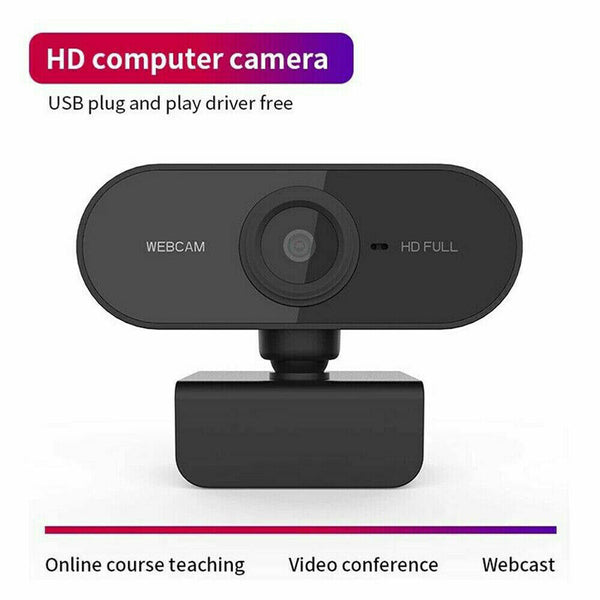 Mac Computer PC Built-in Microphone Webcam Full HD 1080P USB Laptop Web Camera