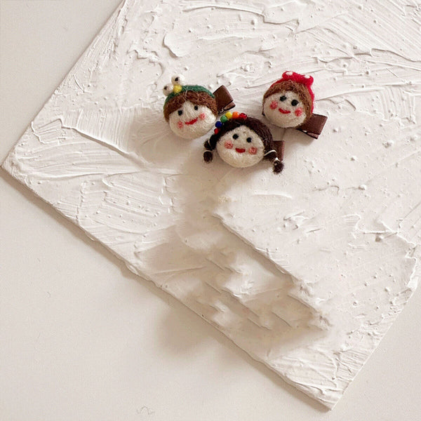 Simple Cartoon Girl Hairpin Cute Styling Hair Accessories for Kids Fashion Gift