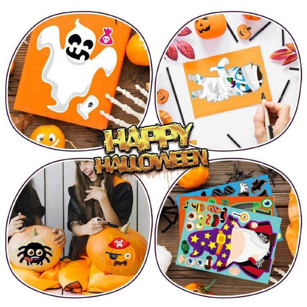 Halloween DIY sticker sets for children's party favour bags