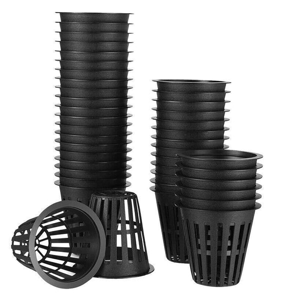 50 Sets Grow Starter Rockwool Cubes Hydroponics Plant Net Cup Basket Aquaponic