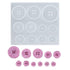 Silicone Button Shape Resin Mold Epoxy Jewelry Making Mould DIY Craft Cake Decor