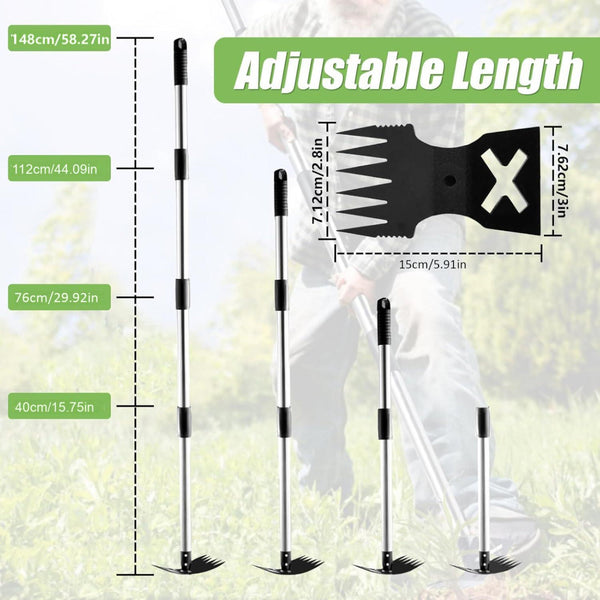 Stand Up Weed Puller Tool Long Handle Garden Weeder Root Remover