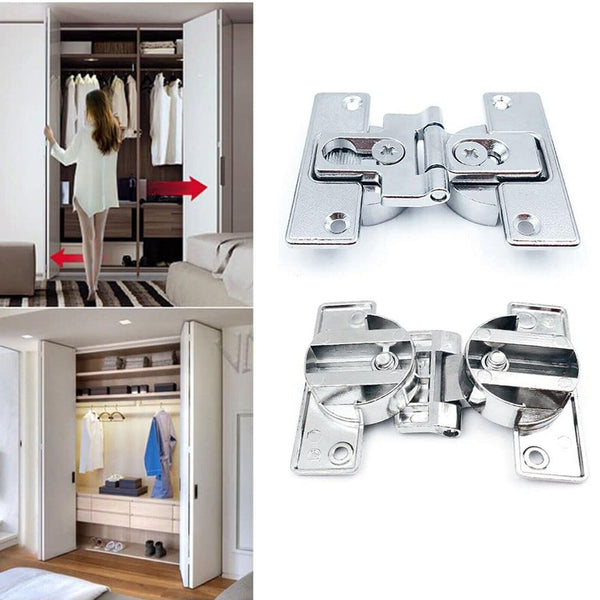 Cabinet Door Flap Folding Hinges 180 Degrees Hidden Hinge Self-Supporting Hinge
