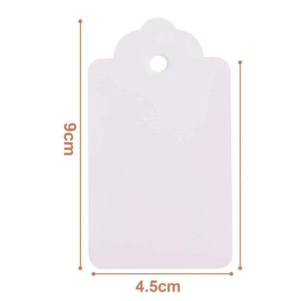 200X White Kraft Paper Tag Blank Craft Hang Labels Gift Card For Party Favor DIY