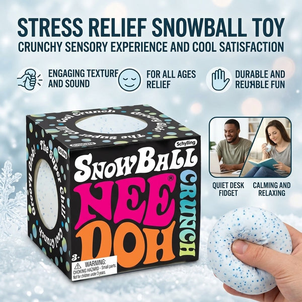 Snowball stress relief toy: engaging texture and sound, for all ages, durable and reusable