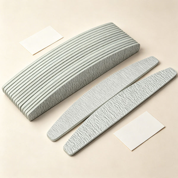 100PCS Professional Nail Files 100/180 Grit Double Sided Manicure Pedicure Buffer