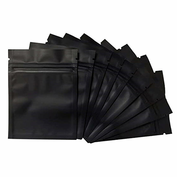 100PCS Black Aluminum Bag Mylar Foil Pouch Heat Sealer Food Storage Package Bags