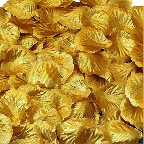 144X Gold Wedding Silk Rose Petals Bridal Flowergirl Basket Fake Flower Decorati