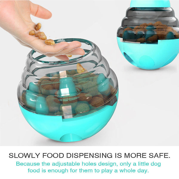 Food Feed Interactive Food Dispensing Toy Treat Ball  Pet Dog Puppy IQ Test
