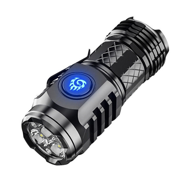 Three-Eyed Monster Mini Flashlight, LED Flashlights High Lumens Rechargeable