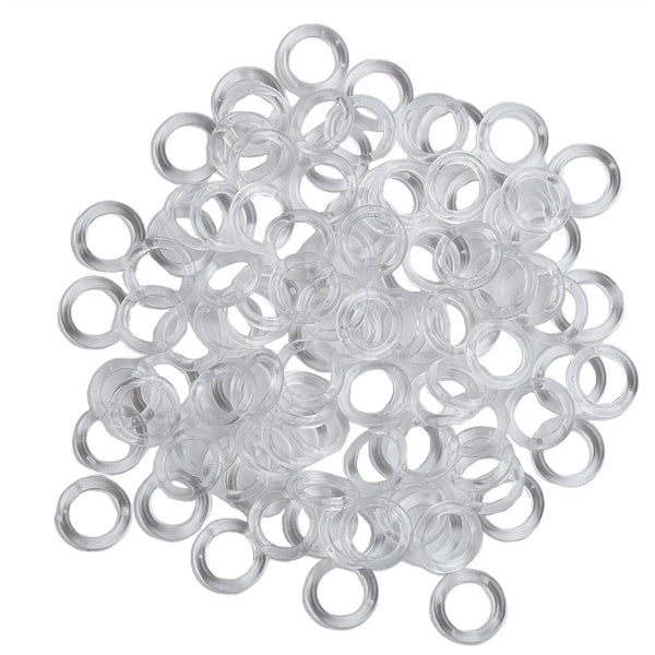 UP 500PCS 13mm Clear Plastic Roman Blind Curtain Rings O-Rings for Roman Shades