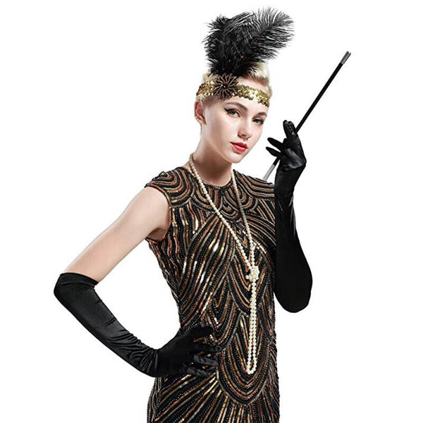 Ladies Long Satin Gloves Opera Costume Bridal Party Prom Wedding Womens Classic