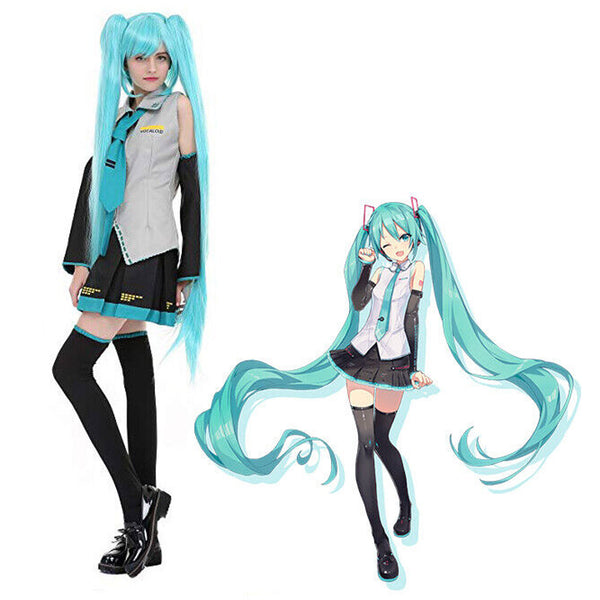 Anime Hatsune Miku Vocaloid Hatsune Miku Costume Uniform Dress Party Cosplay Set