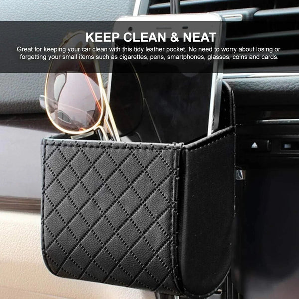 Car air Vent Phone Holder Car Storage Bag Key Glasses Phone Holder Organizer Bag