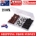 210PCS Sanding Bands 3 Colours 80/120/180 Nail Drill Machines Filing Bits + Boxs
