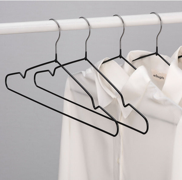 50 Pack Metal Clothes Hangers – Non Slip Rubber Coated Wire Hangers for Suits, Coats and Shirts