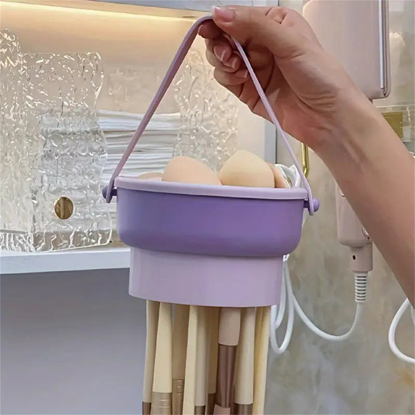 3PCS Silicone Makeup Brush Cleaner Bowl Cosmetic Brush Washing Scrubber Mat