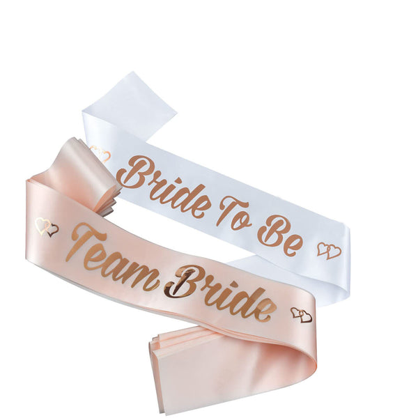 Team Bride To Be Sash Hens Do Party Rose Gold Wedding Sashes Bridal Shower AUS