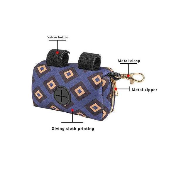 Pet Pouch Dog Poop Bag Container Dispenser Puppy Pick-Up Poo Waste Bags Holder