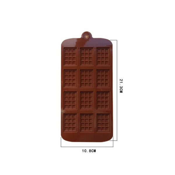 Chocolate Bar Silicone Cookie Baking Cake Candy Ice Tray Jelly Mould DIY Mold