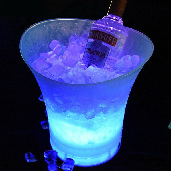 2pcs 5L LEDICE BUCKET Colour Changing Champagne Wine Drinks Cooler Light Glowing