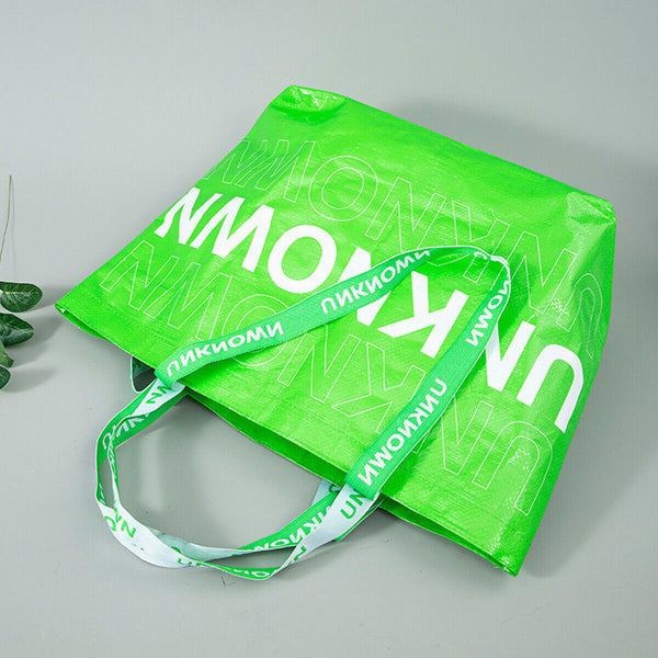 5pcs Hand Woven Green Handbags Waterproof Eco-Friendly Shopping Tote Bags AU