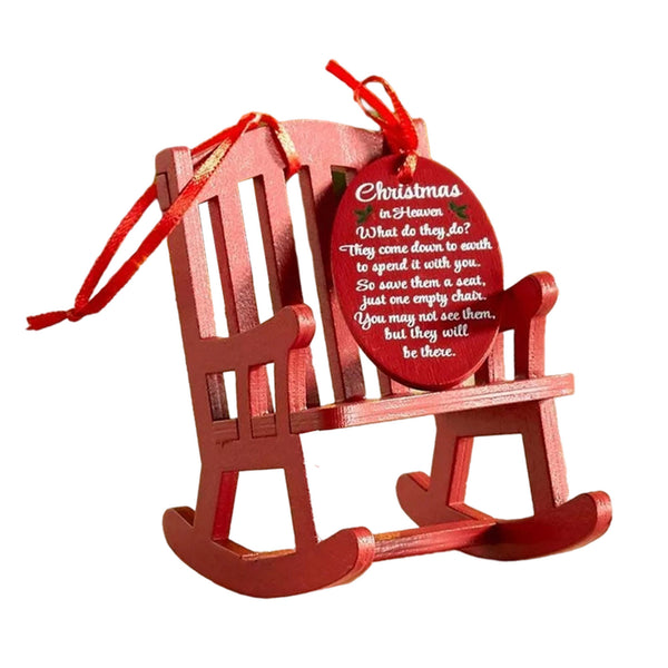 Sympathy gift - Christmas in Heaven rocking chair ornament