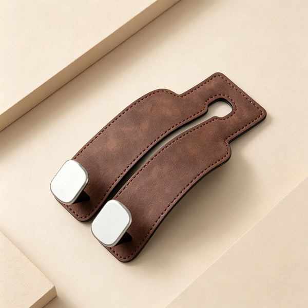 1/2PCS Car Seat Headrest Hooks Leather Backseat Organizer Bag Purse Hanger Universal