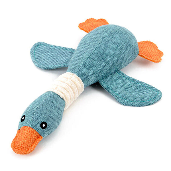 Pet Chew Dog Toys Toy Rope Squeaker Crinkle Rope Plush Squeaky Teething Puppy