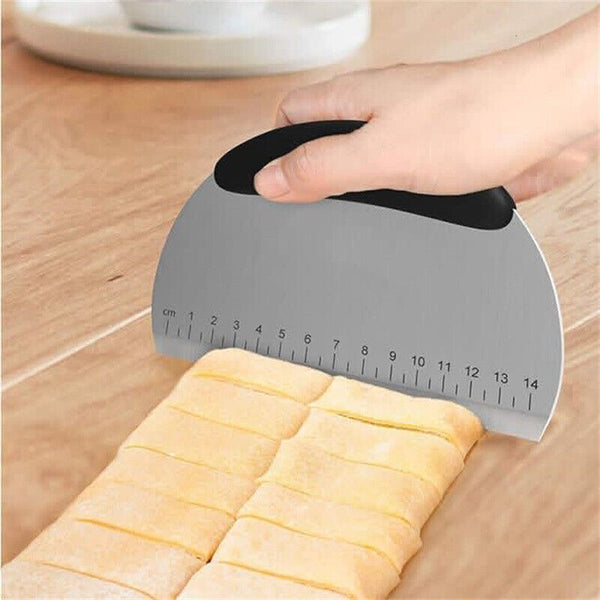 Stainless Steel Dough Pastry Bread Pizza Scraper Cutter Chopper Non-Slip Grip AU