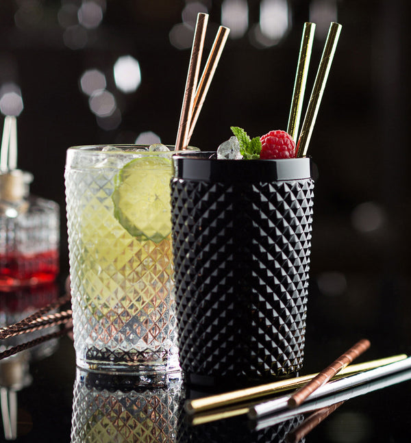 50pcs Foil Paper Straws Metallic Wedding Birthday Party Tableware Biodegradable