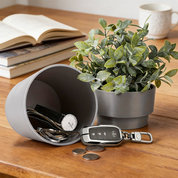 2PCS Flower Pot Hidden Safe Key Hider Secret Storage Container with Hidden Compartment