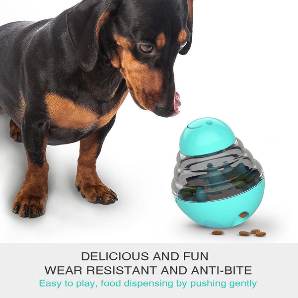 Food Feed Interactive Food Dispensing Toy Treat Ball  Pet Dog Puppy IQ Test