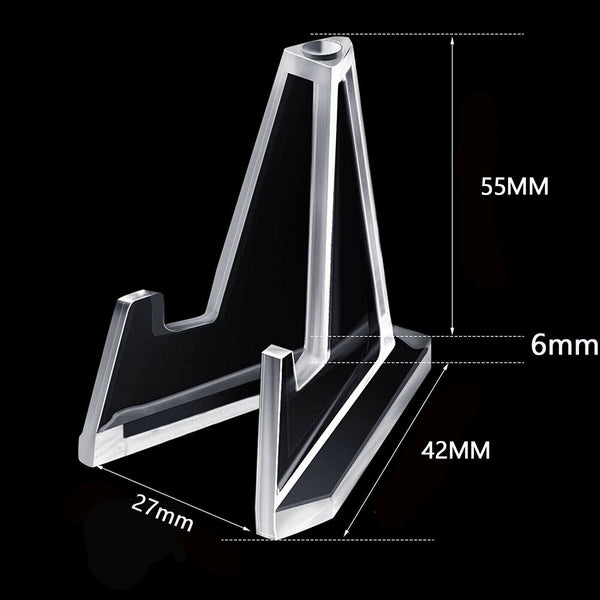 20PCS Acrylic Clear Stand For Trading Card PSA Pokemon Card Holders Medium Stand