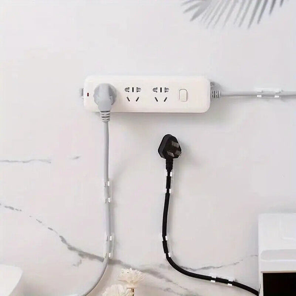 10X Plastic Cable Management Clip And Suitable For Home Office Organization  A