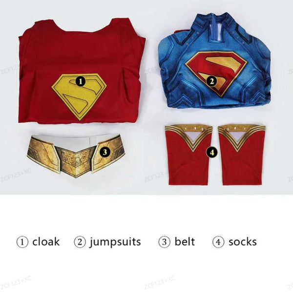 Halloween Kids Adult Fancy Dress Book Week Supergirl Kara Zor-El Cosplay Costume