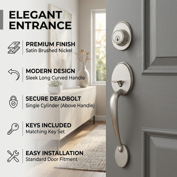 Door Handle Lock Set Door Lock Entry Door Lock Door Handle Set Deadbolt Lock Set